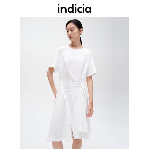 Indicia6B406LQ390N专柜正品标记女装休闲简约连衣裙吊牌价789