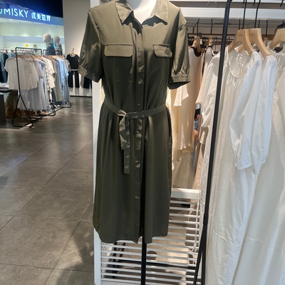 Indicia6B405LQ283C专柜正品标记女装气质桑蚕丝连衣裙吊牌价1389