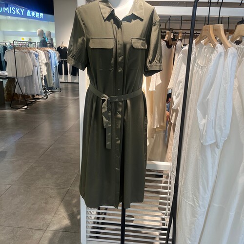 Indicia6B405LQ283C专柜正品标记女装气质桑蚕丝连衣裙吊牌价1389