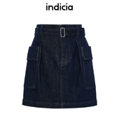 indiciaF2C4QZ439F专柜正品 标记女装 百搭牛仔裙半身裙吊牌价589