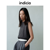 简约背心叠穿无袖 indiciaF2A5BX045F专柜正品 标记女装 上衣吊牌489