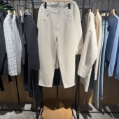 勤直筒米白休闲裤 indiciaF2D4KZ830N专柜正品 标记女装 吊牌价599