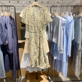 indicia5B306LQ236专柜正品 标记女装 夏天丝波点连衣裙吊牌价1389