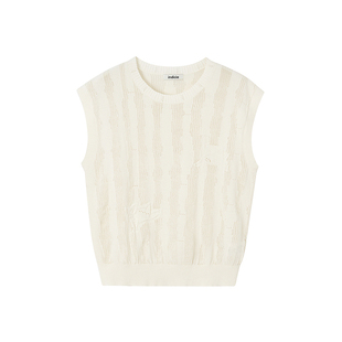 indiciaF2B5BX160F专柜正品 针织圆领镂空网眼背心吊牌569 标记女装