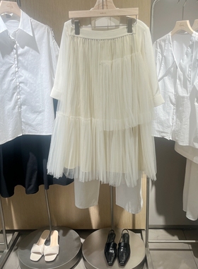 indicia5A302QZ048专柜正品标记女装春款纱裙半身裙吊牌价639