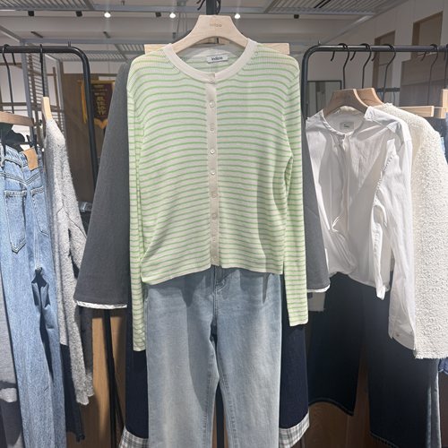 indiciaF2A5ZZ061F专柜正品标记女装小清新撞色条纹针织衫吊牌789