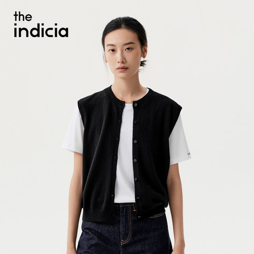indiciaF2C5MS413C专柜正品标记女装休闲短袖上衣两件套吊牌价989