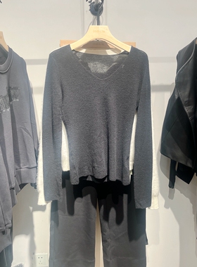 indicia5D312MS620C专柜正品标记女装羊绒针织衫v领吊牌价1689