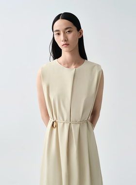 indiciaF2B5LQ224C专柜正品标记女装休闲气质系带连衣裙吊牌价789