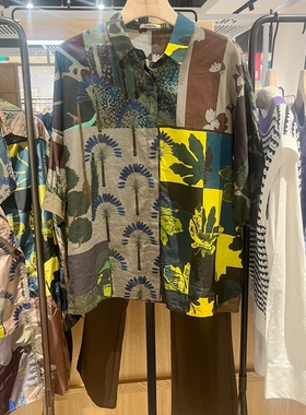 indicia5C307CS325专柜正品标记女装秋款印花衬衫吊牌价639