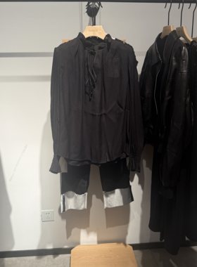 indiciaF2A5SY062C专柜正品标记女装蝴蝶结系带法式上衣吊牌价589
