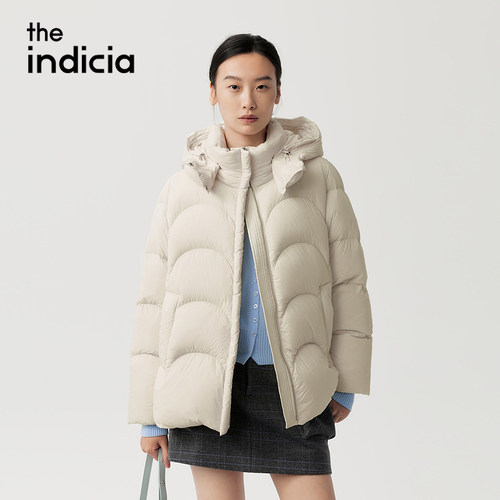 indiciaF2D5YR588F专柜正品标记女装通勤时尚羽绒服吊牌价1589