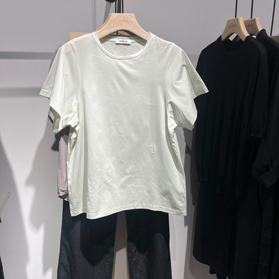 Indicia6B405TX269F专柜正品标记女装t恤简约通勤刺绣吊牌价369