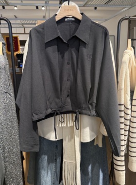 indiciaF2A5WT034N专柜正品标记女装休闲衬衫领抽绳外套吊牌价689