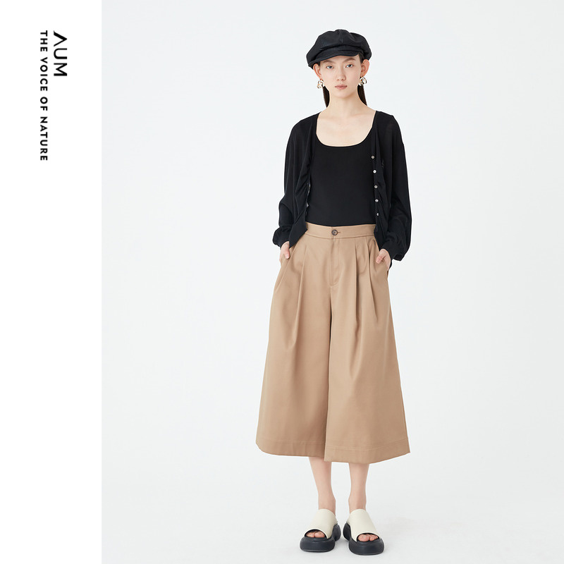 AUM针织单排扣大地文艺