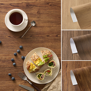 复古木纹PVC拍照背景纸桌面ins美食静物产品摄影拍摄道具背景板