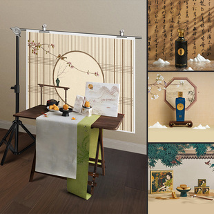 大尺寸3d摄影背景布中国风拍照道具静物美食珠宝产品主图拍摄布景