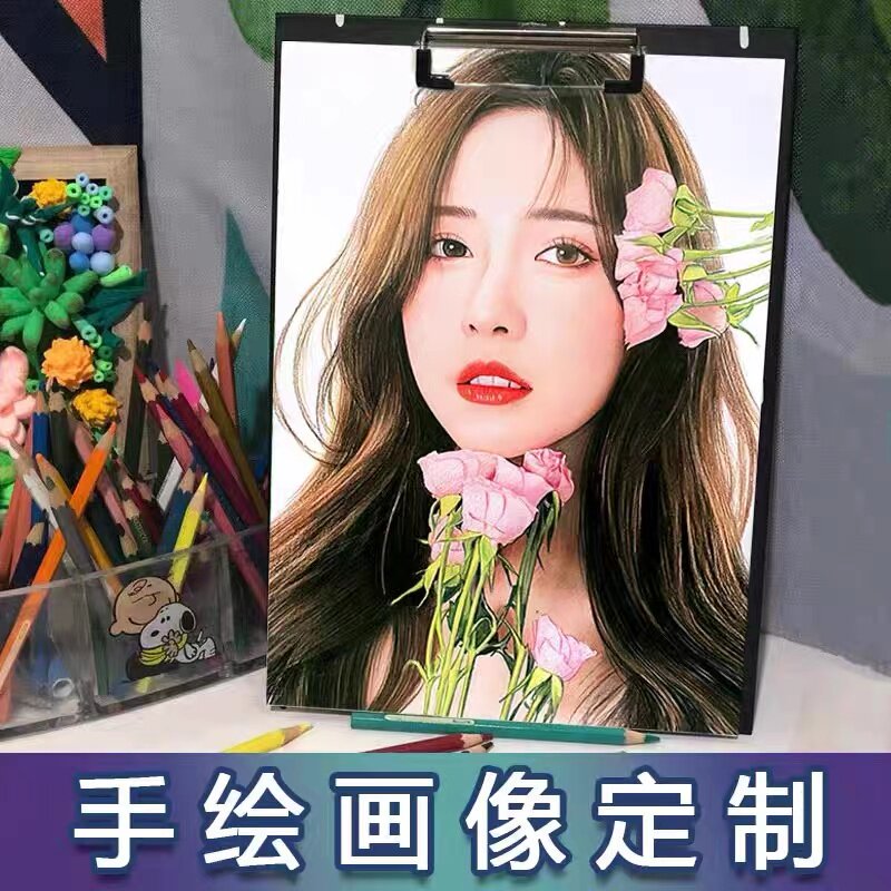 素描画像定制代画画图彩铅真人照片转手绘画人像人物肖像画头像画