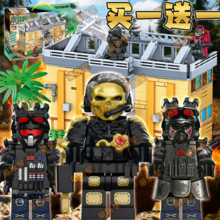 三角洲周边红狼面具男威龙干员积木人仔适用乐高特种兵儿童拼玩具