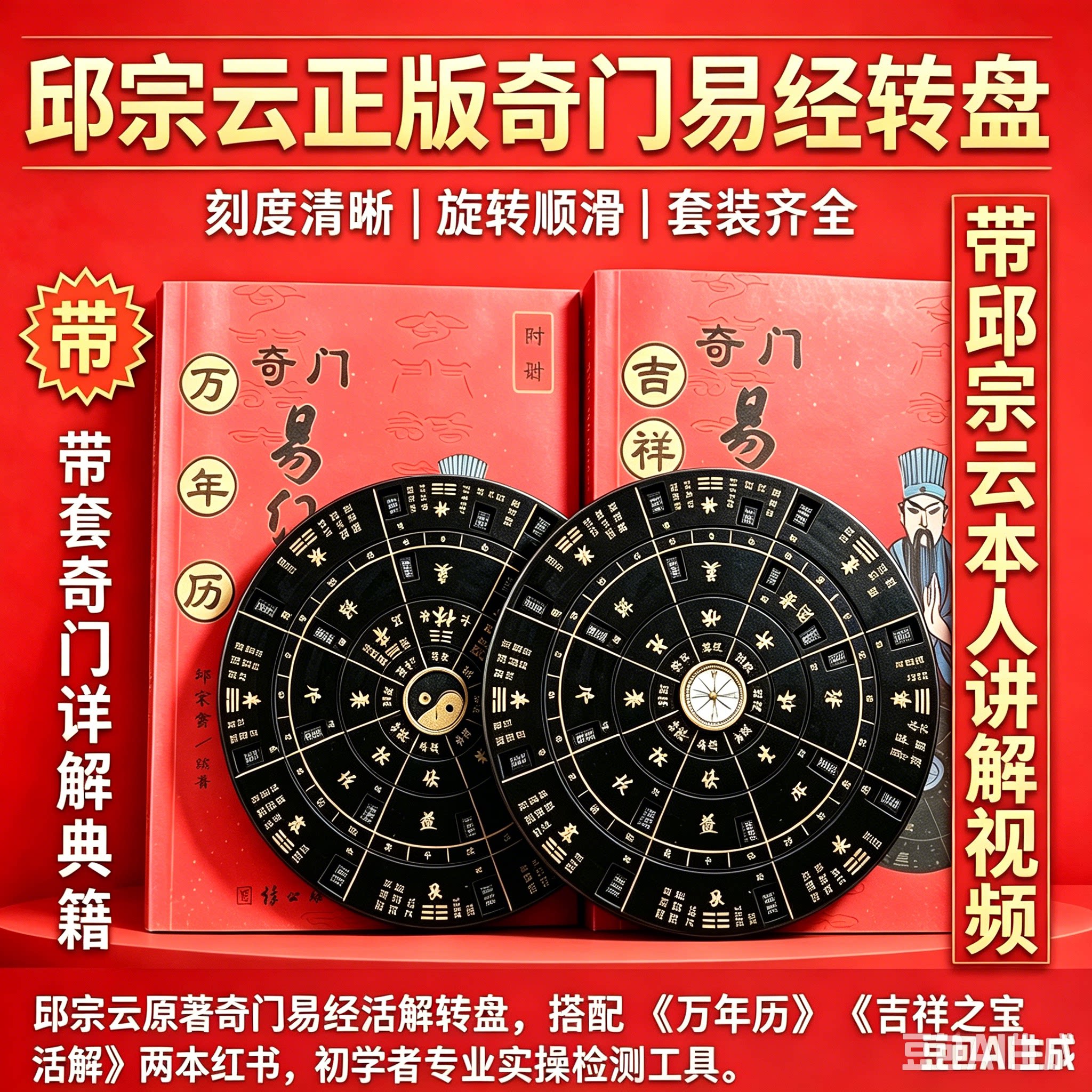 邱宗云奇门遁甲升级版活盘易经活解阴阳两面活用罗盘邱宗云正版
