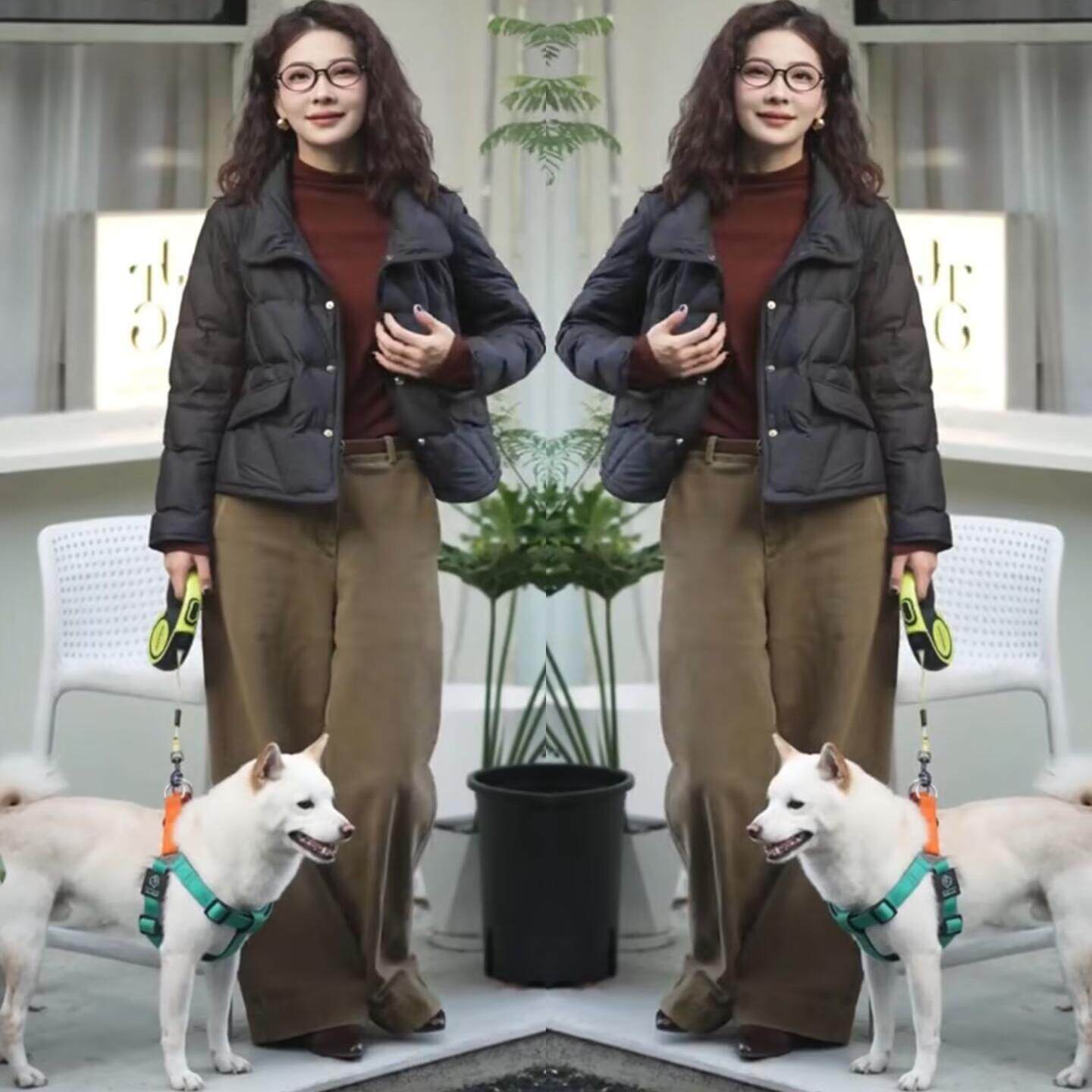 休闲时尚两件套装女2025年冬季新款简约短款棉服外套+休闲阔腿裤,女装/女士精品,棉衣/棉服,淘宝优惠券,粉丝福利购,淘宝优惠卷