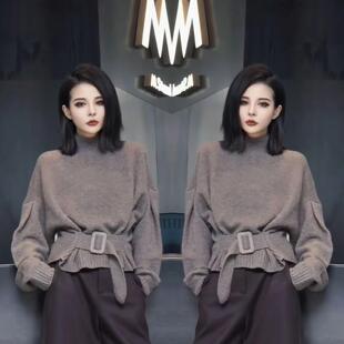 气质名媛时尚套装女2026秋冬新款高级感圆领宽松上衣+休闲五分裤