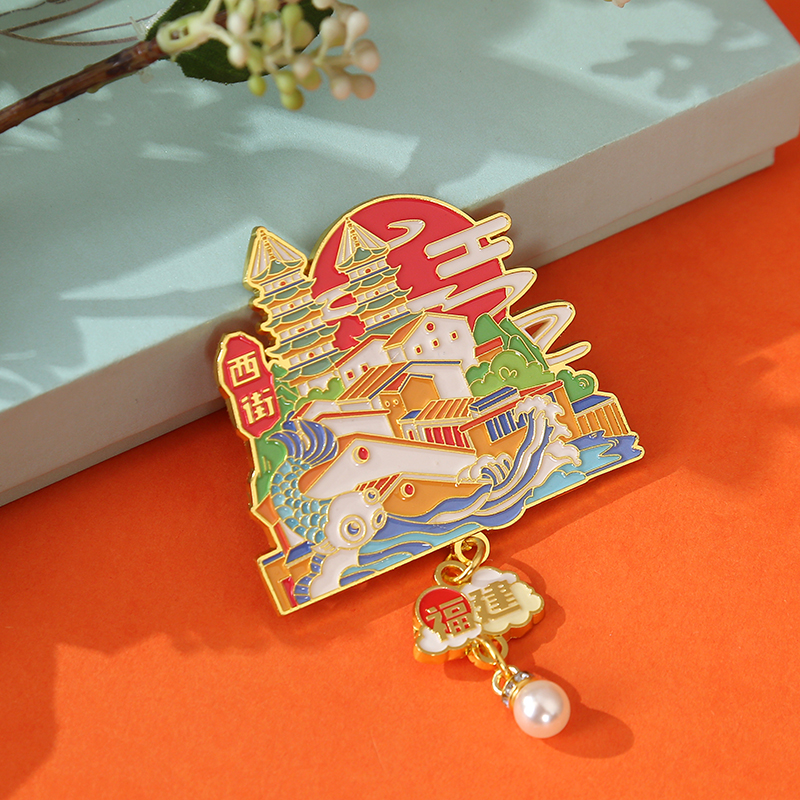 福建泉州西街金属冰箱贴纪念品