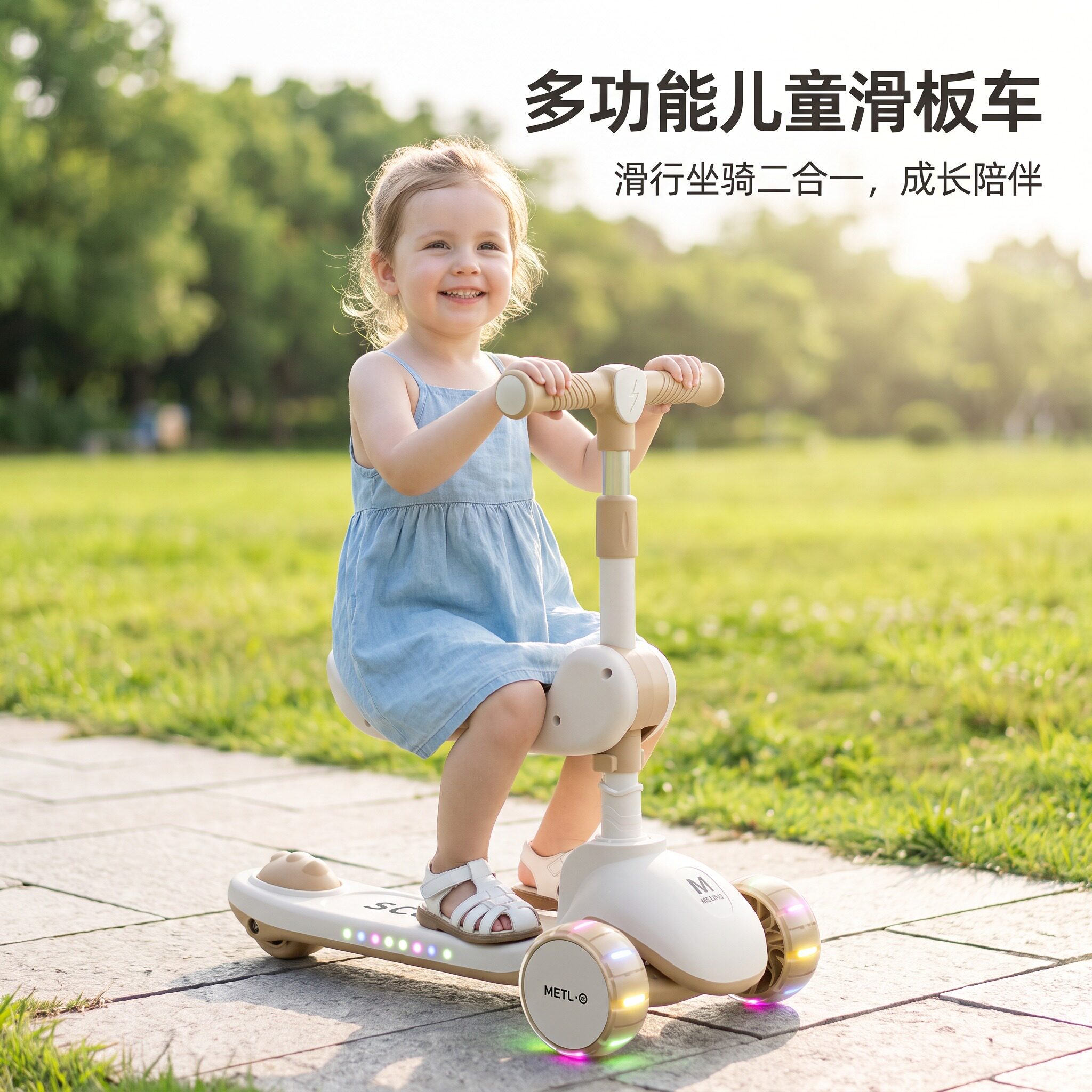 2026新款儿童滑板车宝宝可坐可骑