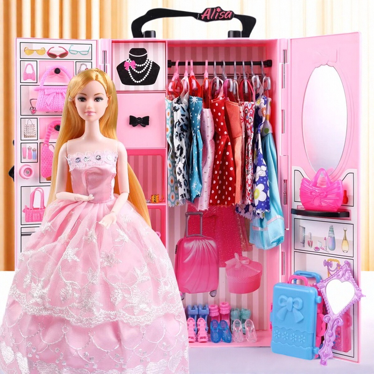女孩时尚公主衣柜换装娃娃套装