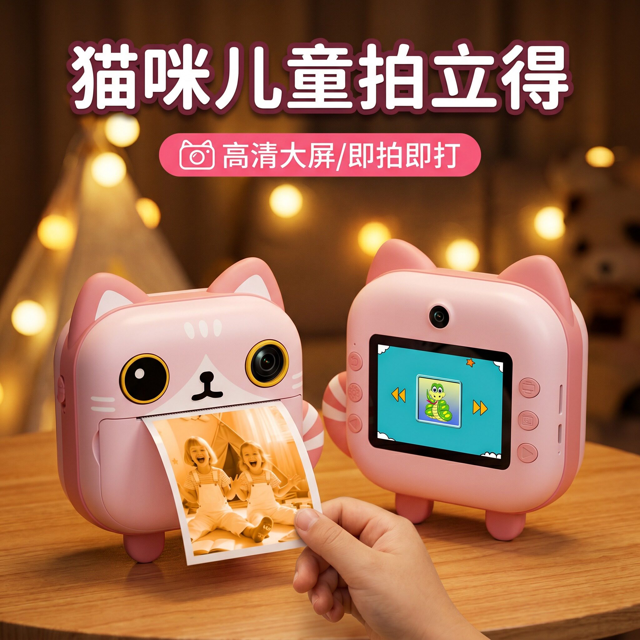 2026新款拍立得女孩前后双摄记录
