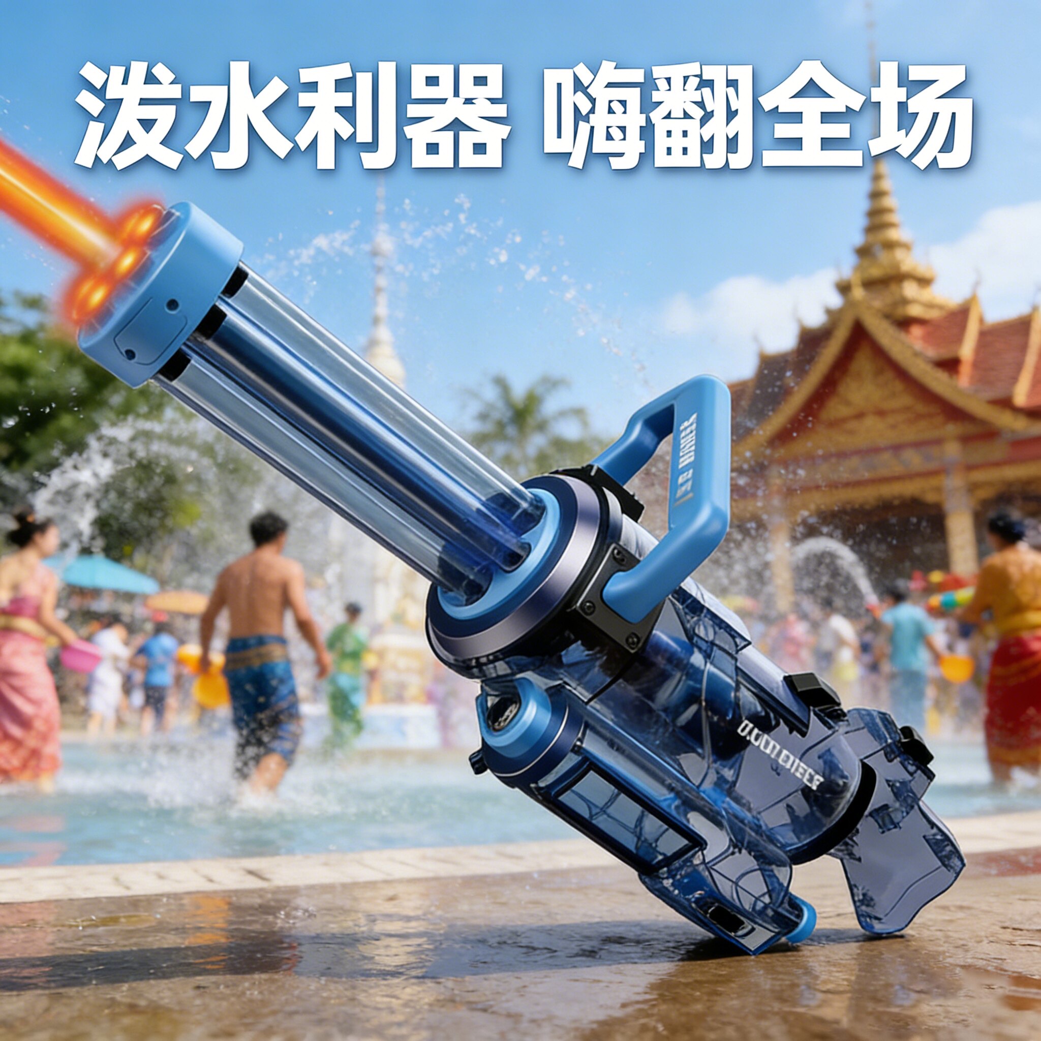 加特林电动水枪儿童玩具漂流