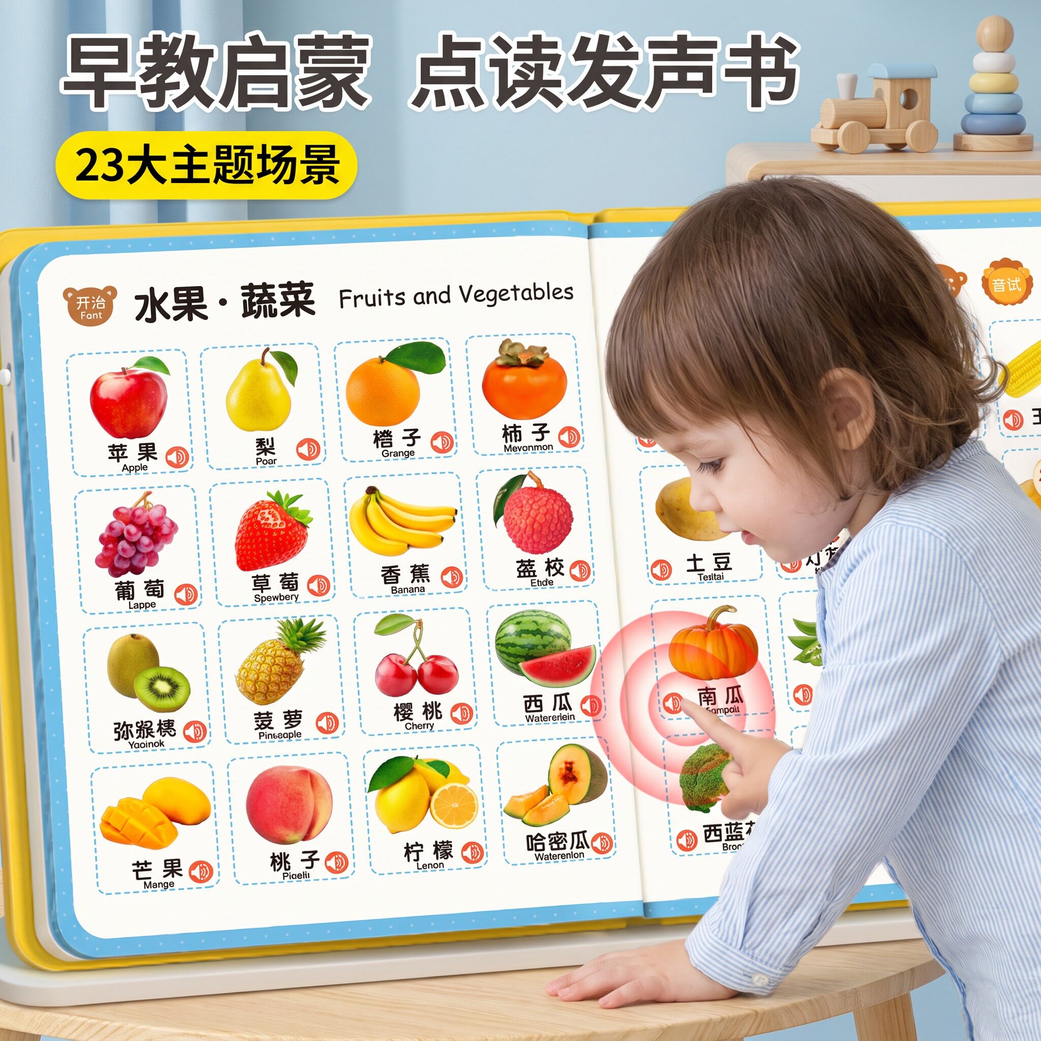 儿童早教启蒙点读发声书中英双语