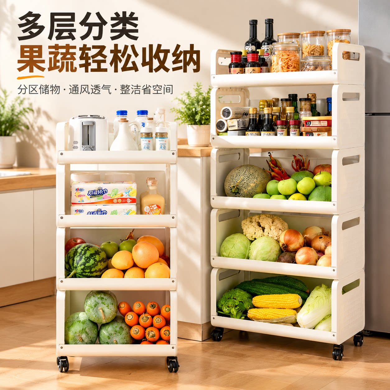 厨房储物筐置物架果蔬摆放收纳篮