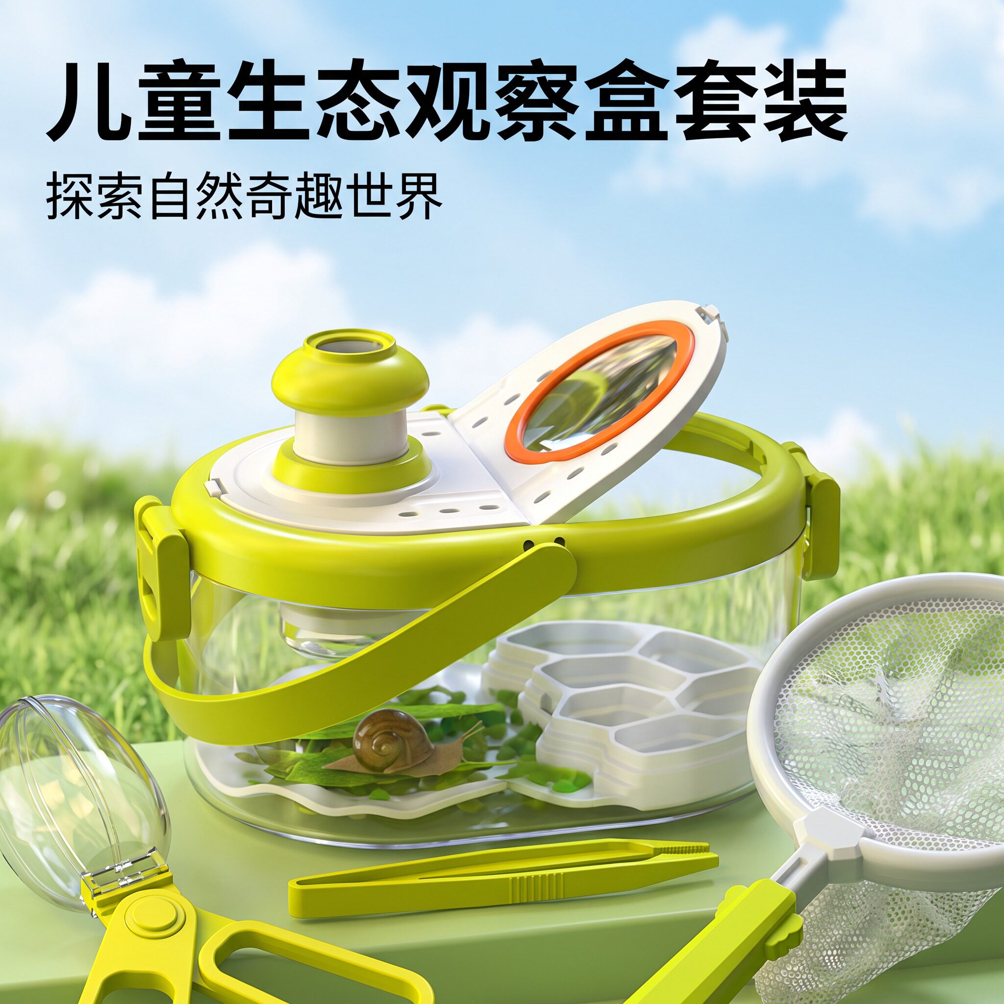 多功能儿童科学小实验观察箱套装