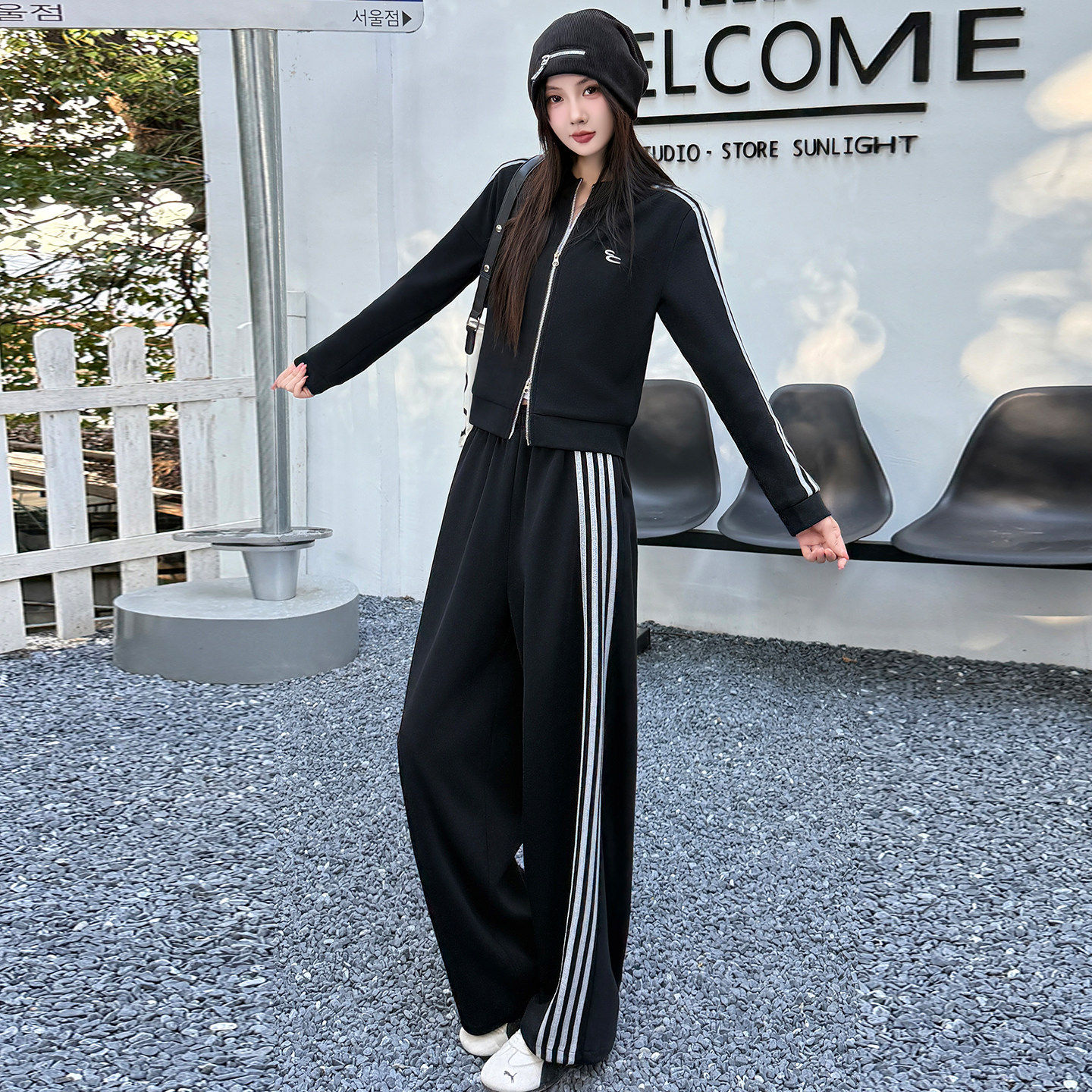 开学季运动服套装女春秋2026休闲运动套装