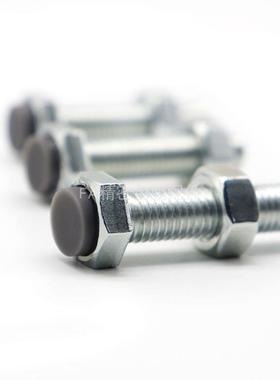 TDB66六外角带挡块止动螺 栓USFMGTS直杆型浅灰色硅胶丝M6M8-L5螺