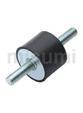 C-VV3015/3020/3025/3030-20 黑色橡胶减震座 两端外螺纹型 现货