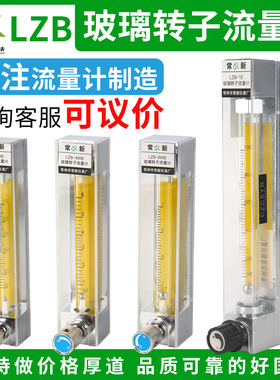 常新仪表玻璃转子流量计LZB-3WB/4/6/10WBF气体液体浮子流量计
