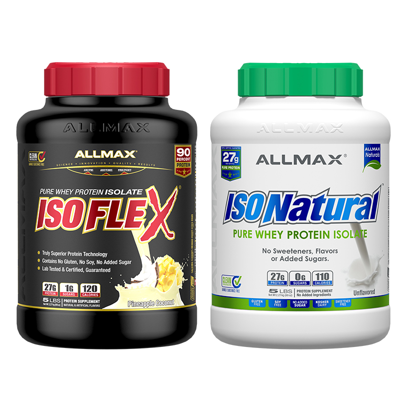 ALLMAX ISOFLEX分离乳清蛋白质粉天然运动健身增健肌运动补剂