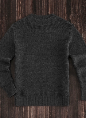 MT.Robson美丽奴羊毛衫中高领 重磅圆领衫套头衫毛衣美式复古男女