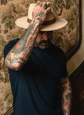 MT.Robson真蓝染短袖T恤 Indigo纱染 重磅精梳棉美式复古男女12oz