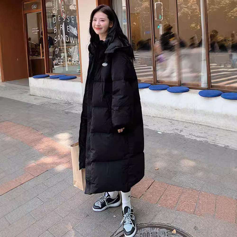 黑色羽绒棉服女中长款过膝2023年冬季新款韩版棉袄女宽松加厚棉衣,女装/女士精品,棉衣/棉服,淘宝优惠券,粉丝福利购,淘宝优惠卷