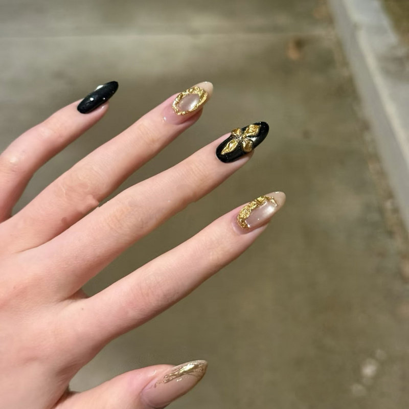 【黑金浮雕】巴洛克复古宫廷风鎏金立体浮雕金纹手工精致高级美甲,彩妆/香水/美妆工具,穿戴甲/甲片,淘宝优惠券,粉丝福利购,淘宝优惠卷