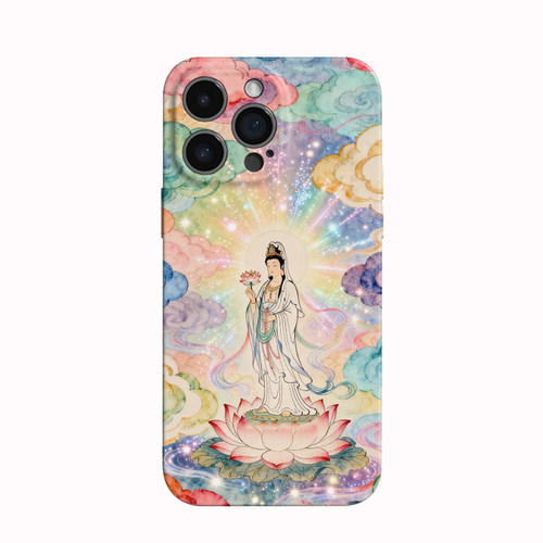 苹果iPhone手机壳观音菩萨佛系文艺ins风菲林硬壳全包保护套华为mate80promax苹果16/15/15/13/12promax小米9