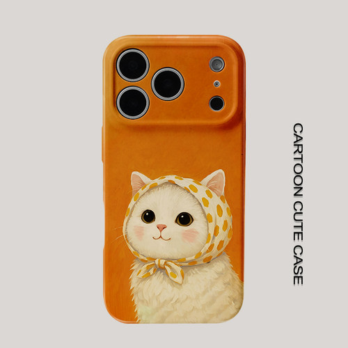 适用于iPhone17手机壳菲林壳可爱乖巧猫咪创意全包保护套个性创意适用华为mate80promax苹果15/16/13磨砂软壳