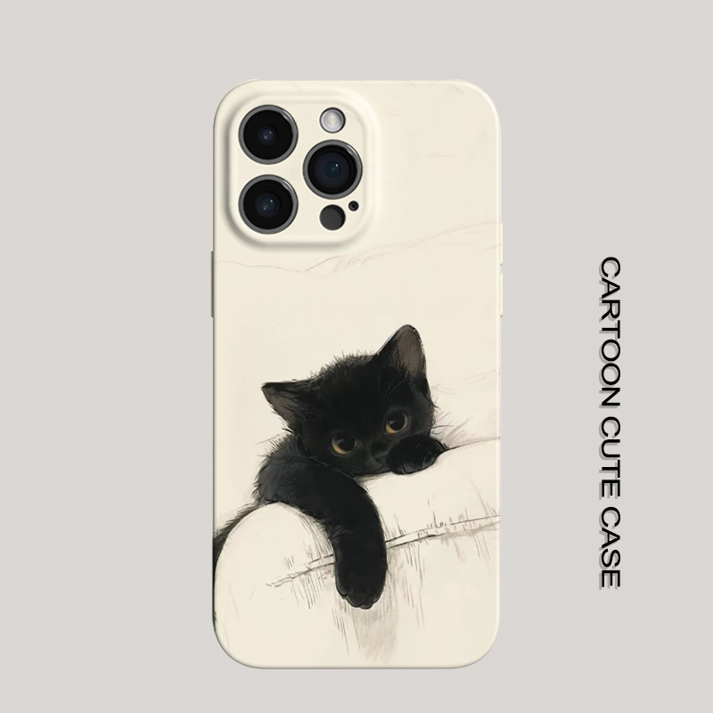 适用iPhone17Promax保护套手绘猫咪16promax手机壳15pro个性14plus女生12磨砂11高级16plus苹果13pro华为小米,3C数码配件,手机保护套/壳,淘宝优惠券,粉丝福利购,淘宝优惠卷
