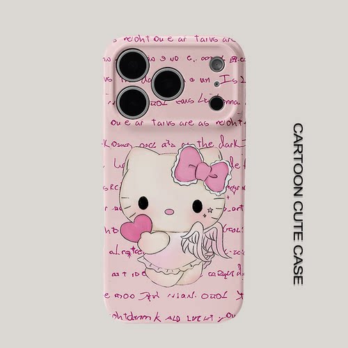苹果iPhone17手机壳菲林硬壳Hello Kitty卡通全包保护套个性创意适用华为mate80promax苹果15/15/13磨砂软壳