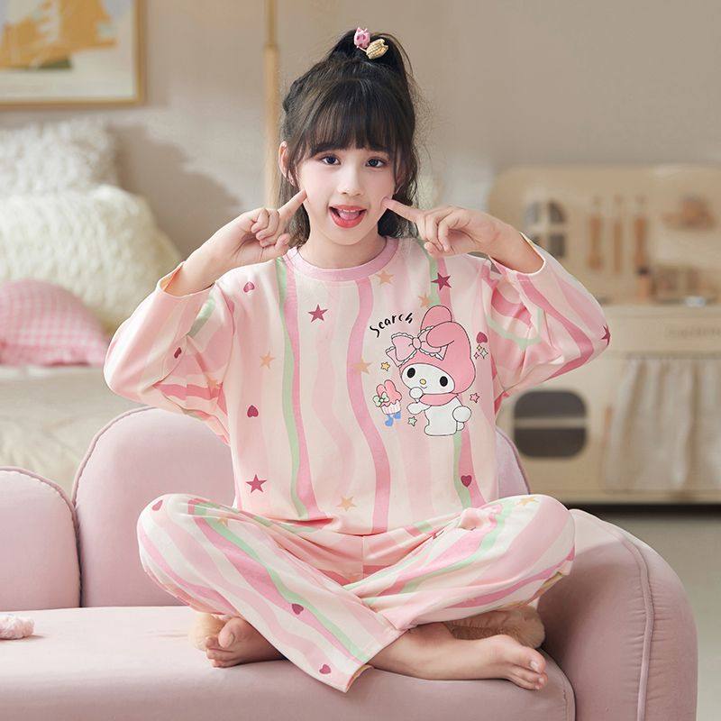 女童2026新款纯棉卡通睡衣春秋长袖宽松家居服套装可外穿两件套,童装/婴儿装/亲子装,家居服套装,淘宝优惠券,粉丝福利购,淘宝优惠卷