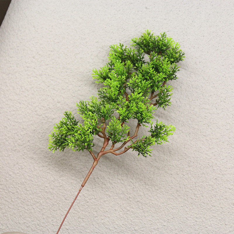 29头迎客松美人松仿真松树叶假山鱼缸造景崖柏装饰树叶松柏叶