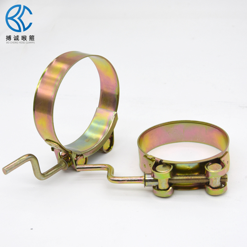 镀锌手摇式强力喉箍摇把抱箍手柄卡箍铁镀锌欧式管夹水管卡子管箍